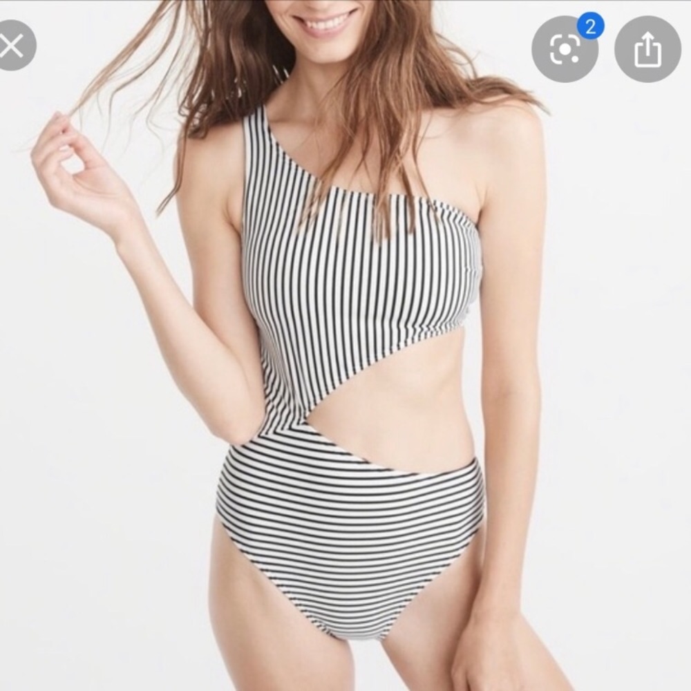 Abercrombie Off  The Shoulder One Piece Swimsuit